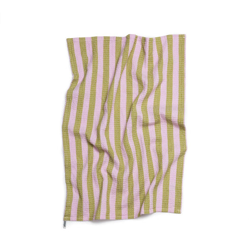 2er Set Geschirrtuch Waffle | pink stripes